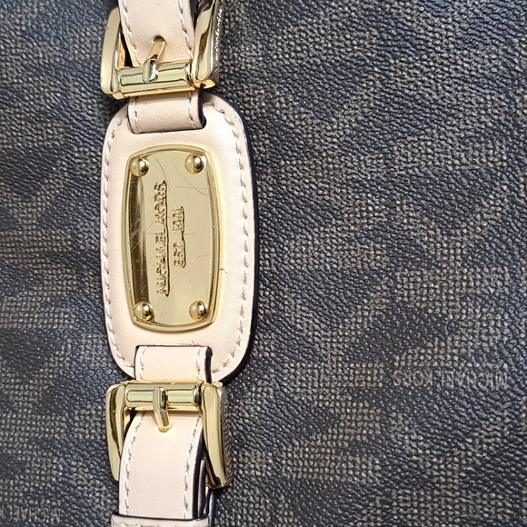 Michael Kors Hamilton Brown Crossbody Chain Shoulder bag EUC - Picture 11 of 15